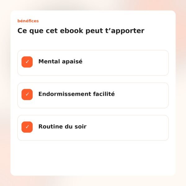 Sommeil & TDAH - benefits Sommeil & TDAH - benefits